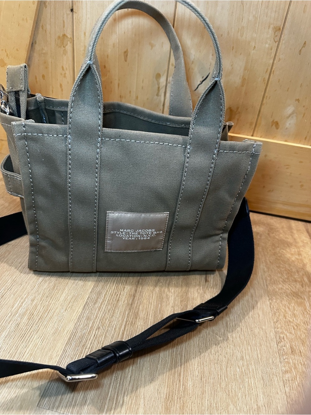 Marc Jacobs Small Canvas Tote in Olive - Picture 3 of 4